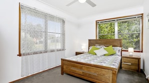 3 bedrooms, iron/ironing board, travel cot, bed sheets