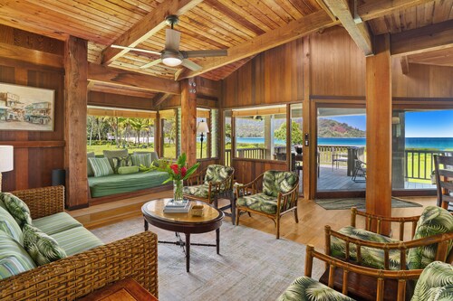 Wilikoki - a 6br/3ba beachfront home on Hanalei Bay