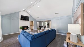 TV, fireplace, toys, books - Family Dream Home, Arcade fun!, Huge Pool! 5 bedrooms, 3 baths  (Plano)