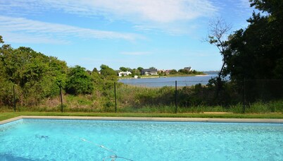 Luxurious Waterfront Retreat in Southampton: Breathtaking Views, Pool, and More!