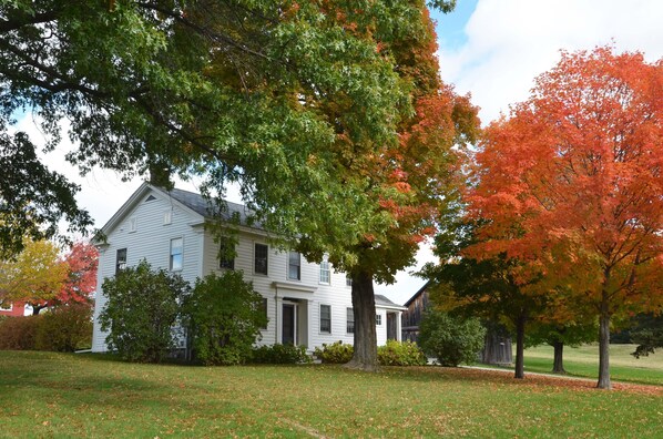 View of the house in the fall 