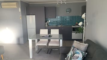 TV, DVD player, books, video library