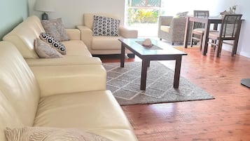 TV, fireplace, DVD player, books