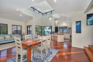 Dining - Fantastic ocean and beach view holiday house. (Clifton Beach)