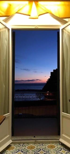 Step out onto the balcony and take in the breathtaking sea views.