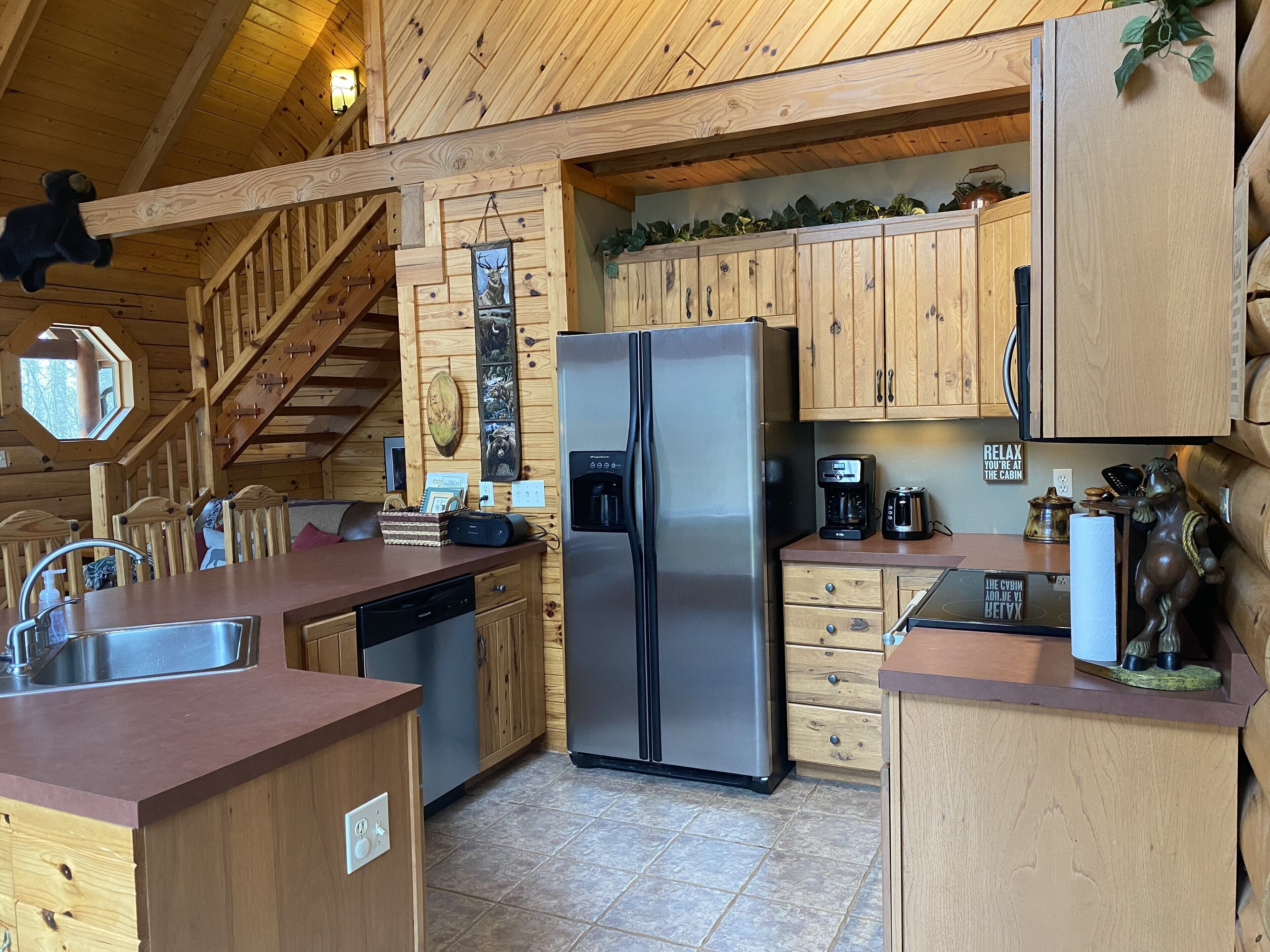 Relax and Unplug at this peaceful log home.