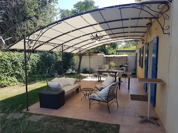 TrÚs grande terrasse sans effet de suffocation (toile microperforée)