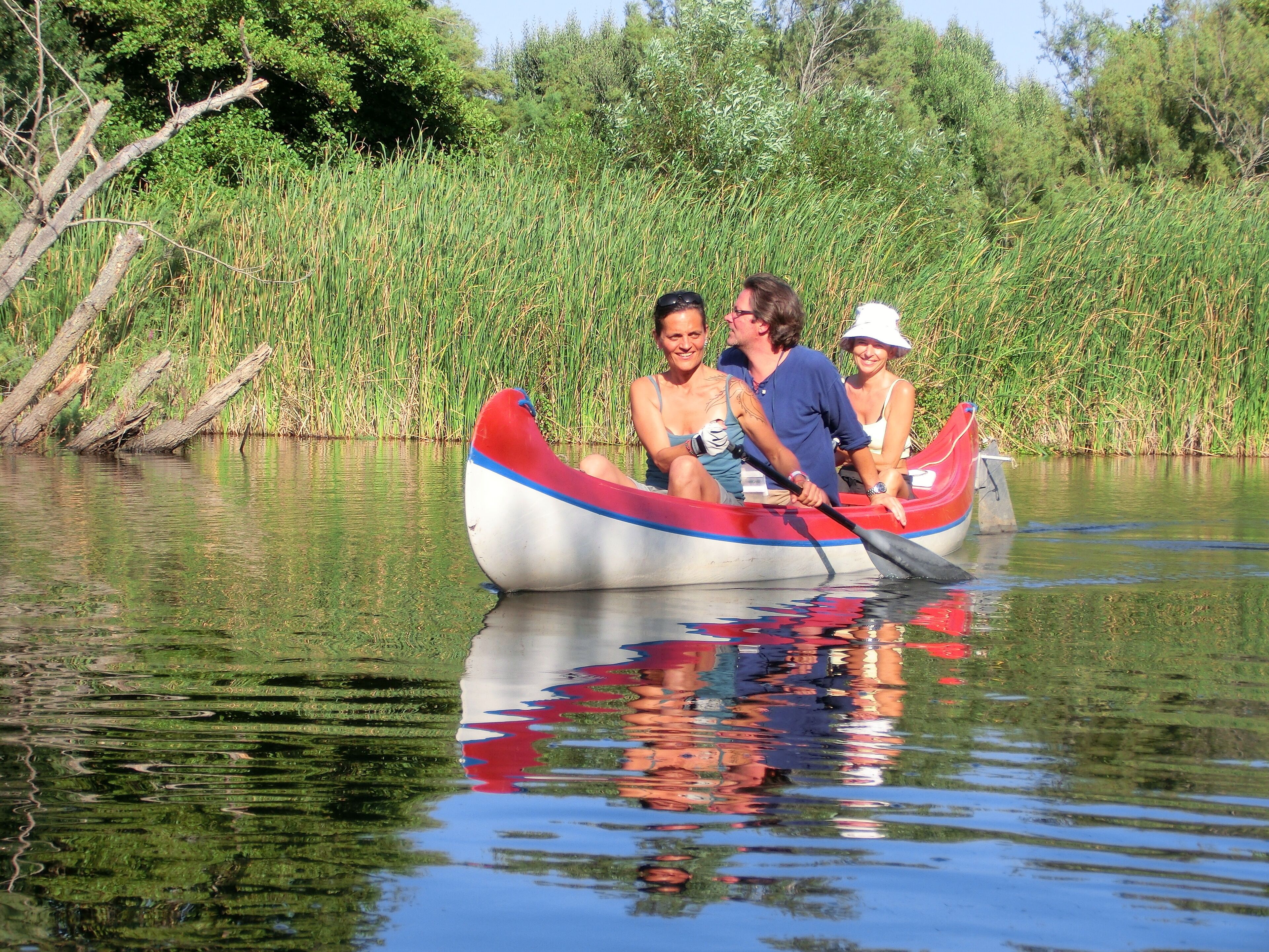 canooing and kayaking on the river near the villa...