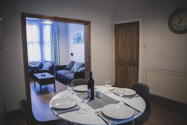 Two bedroom centrally situated house. Free parking and fast fibre
