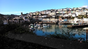 A coastal town with colorful buildings and a harbor filled with boats. - Gold Award winning cottage- with indoor heated pool and games area- pet friendly (Totnes)