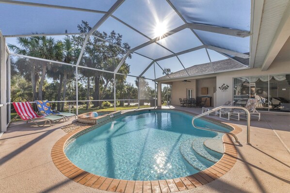 Outdoor pool, a heated pool