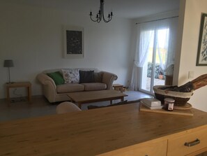 Smart TV, DVD player, books, music library