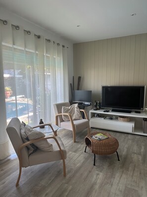 Smart-tv en een open haard