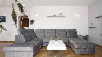 Fernseher, Kamin, DVD-Player