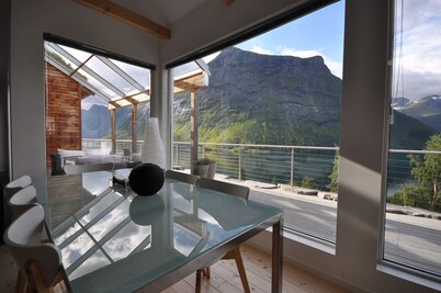 Cottage in beautiful and dramatic landscape