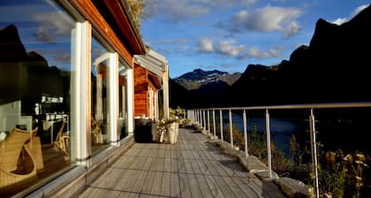 Ferienhaus in der Mitte einer wunderschönen und dramatischen Landschaft