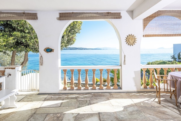 main veranda with amazing sea view, Peloponnese and some of Saronic islands