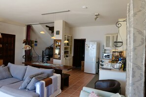 Smart TV, fireplace, video games, books