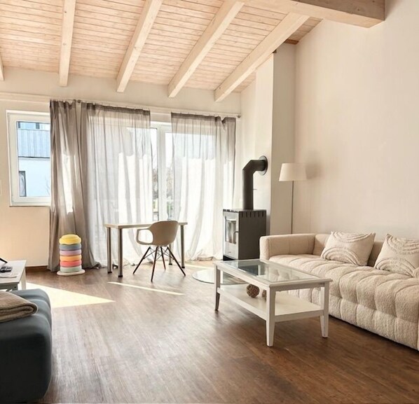 TV, fireplace, DVD player, video library