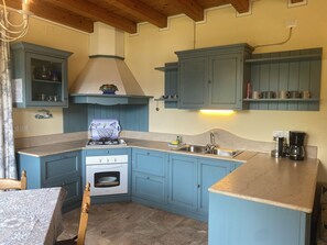 Fridge, oven, stovetop, dishwasher