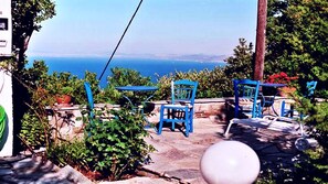 Terrace/patio - detached holiday house, calmly located in an olive grove (Thessalien)