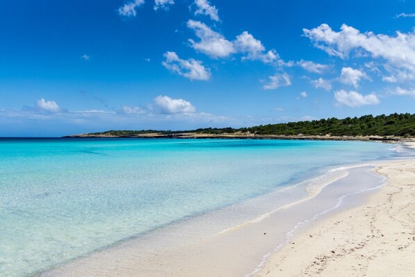 Beach nearby, sun-loungers