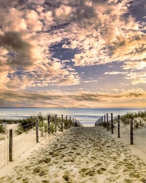 Beach nearby, sun-loungers