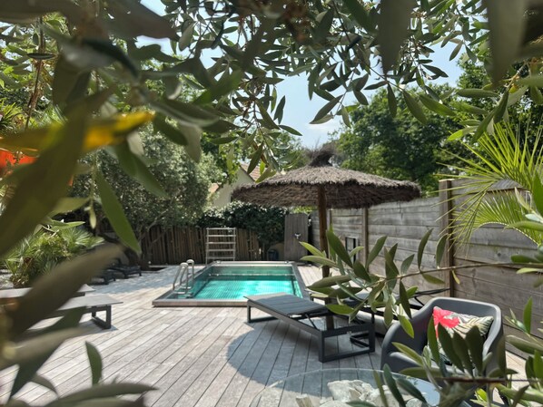 A heated pool