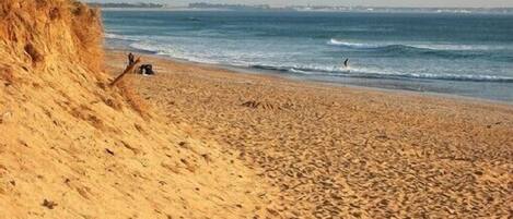 Beach nearby, sun loungers
