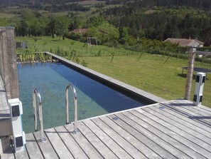 Outdoor pool - Maison des Lévriers equipped with a natural pool in the heart of Cathar Region (Luc-Sur-Aude)