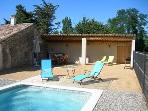 A heated pool