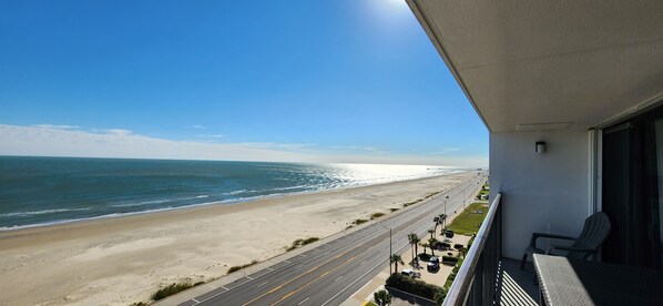 Property grounds - Stunning Views, Oceanfront 10th Floor condo with Heated Pool!  (Galveston)
