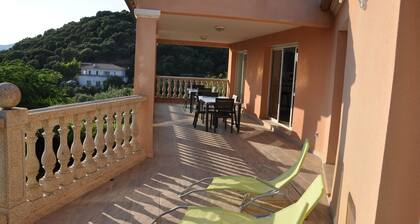 Farnienté and sunset on the Gulf of Ajaccio and the Sanguinaires Islands