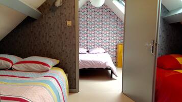 4 chambres, draps fournis