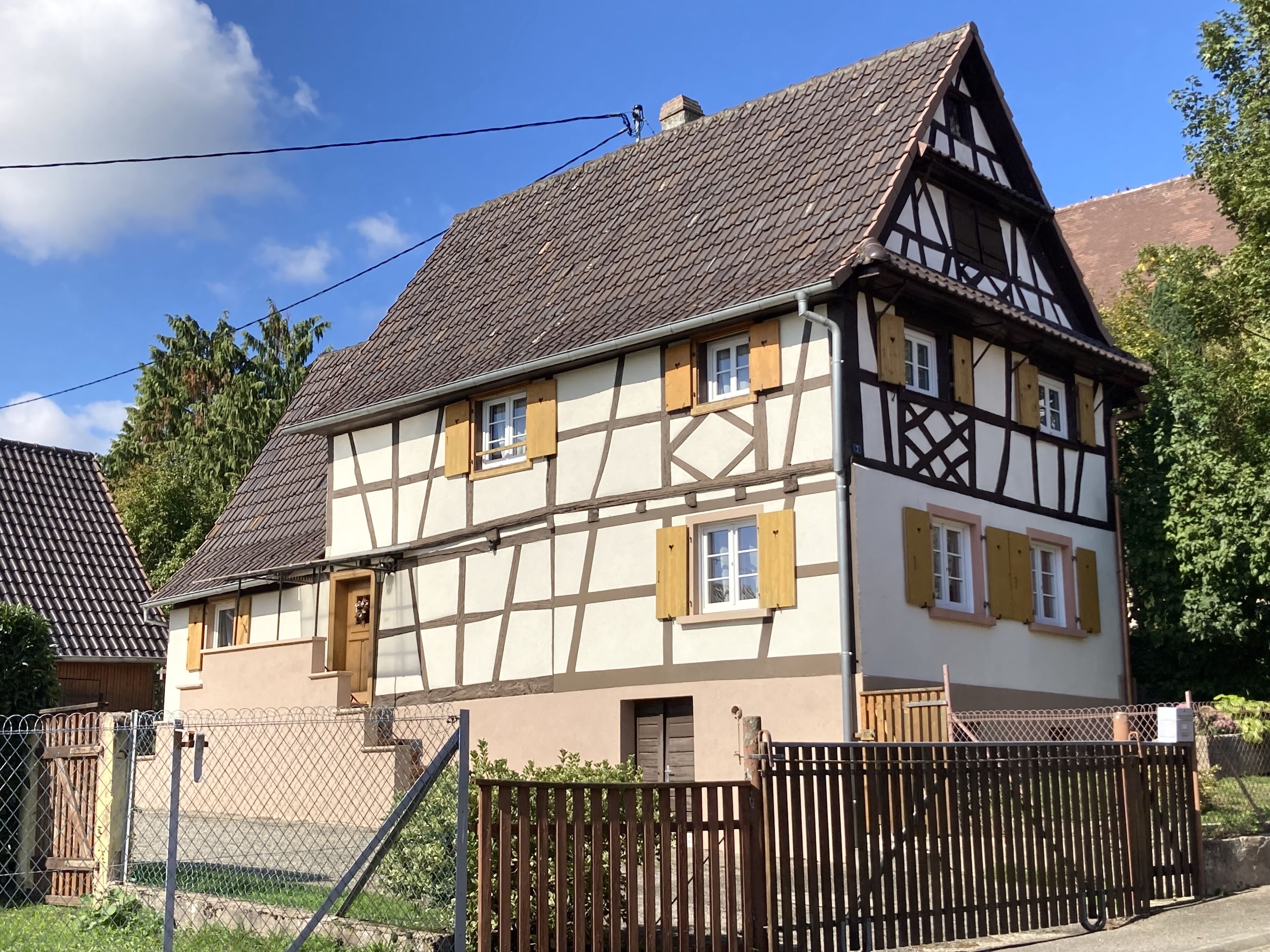 Charming Alsatian half-timbered house, north Alsace near regional park