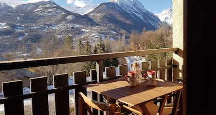 Studio Vallouise, Puy Saint Vincent, Pelvoux, Les Écrins. Herrliche Aussicht