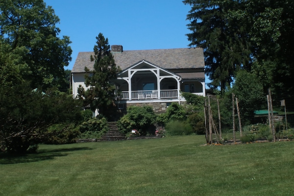 our lodge and the verandah from the back yard