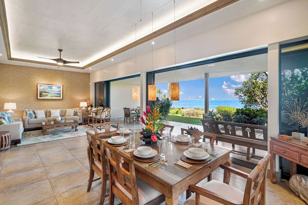 Relax in oceanfront luxury with beach views, sunsets, and breezy lanai mornings.