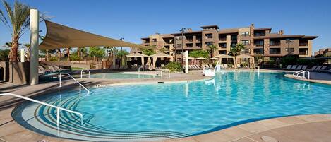 Outdoor pool, a heated pool