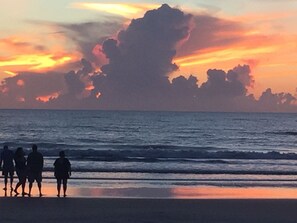 Guests can enjoy the ocean views and gentle waves from the shore.