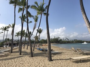Sun loungers, beach towels