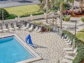 Piscine extérieure, piscine chauffée