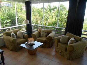 TV, books, stereo - Best-Priced 1BR on Stj! Perfect Location W/ Ocean View & Pool! (St. John)