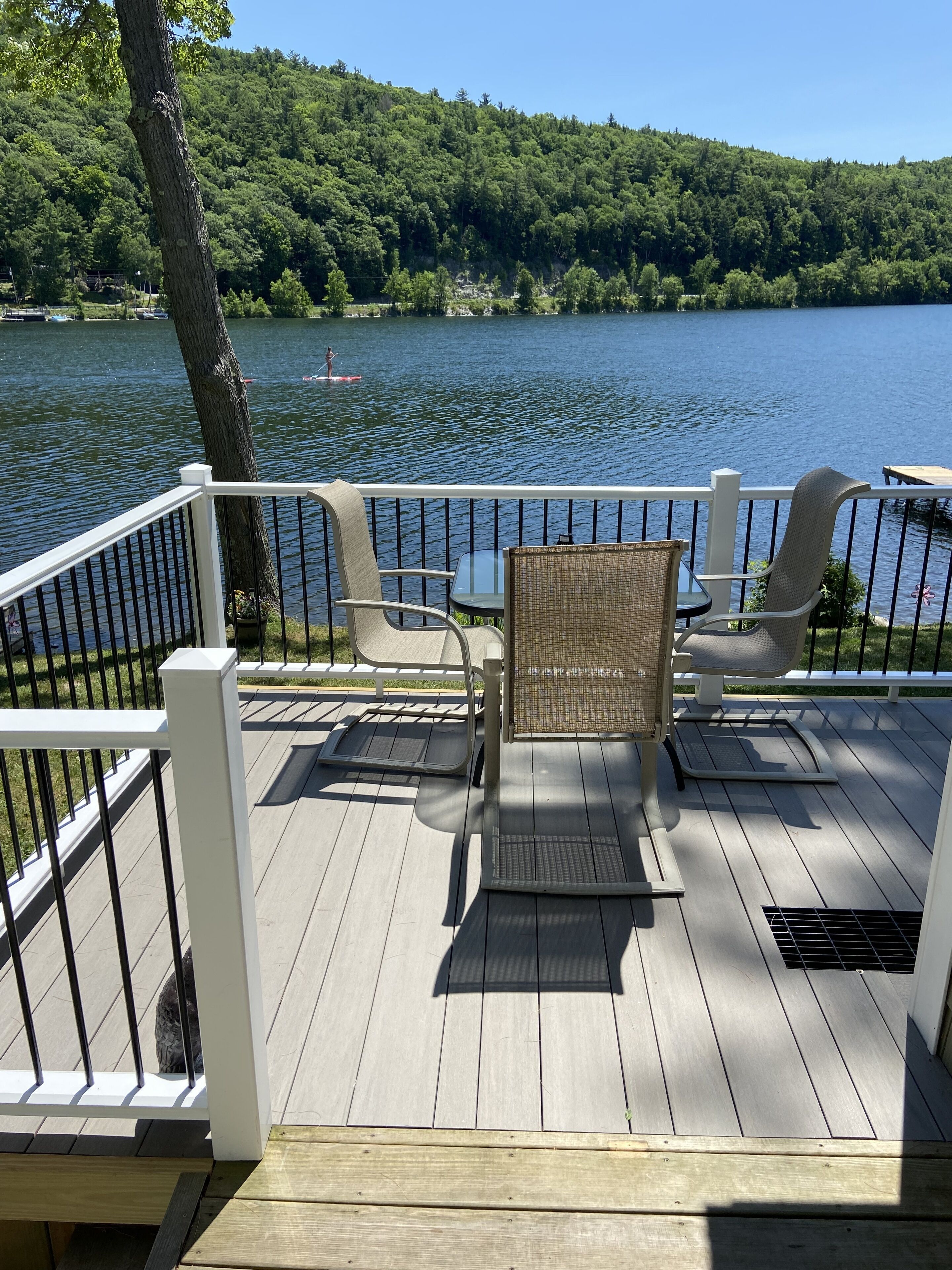 New deck across front off lower cottage 