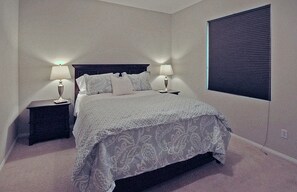 4 bedrooms, desk, iron/ironing board, travel crib