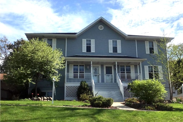 View of front of the building from the street- THE LEFT HALF is Hazel's Hideaway