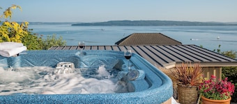 Hytte med Puget Sound, Mount Rainier, og Olympiske Views