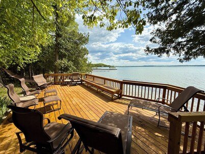 Private Sandy Beach on Torch Lake • Cottage + Guest House • Walk to Alden