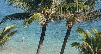 Beachfront Condo Pat'sissa Punaluussa. Uusi kunnostus! Upeat merinäkymät!