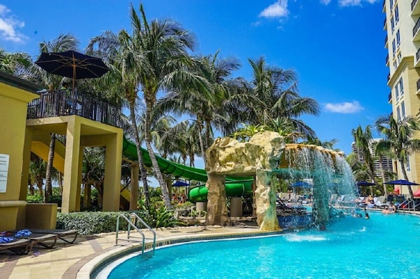 Outdoor pool, a heated pool